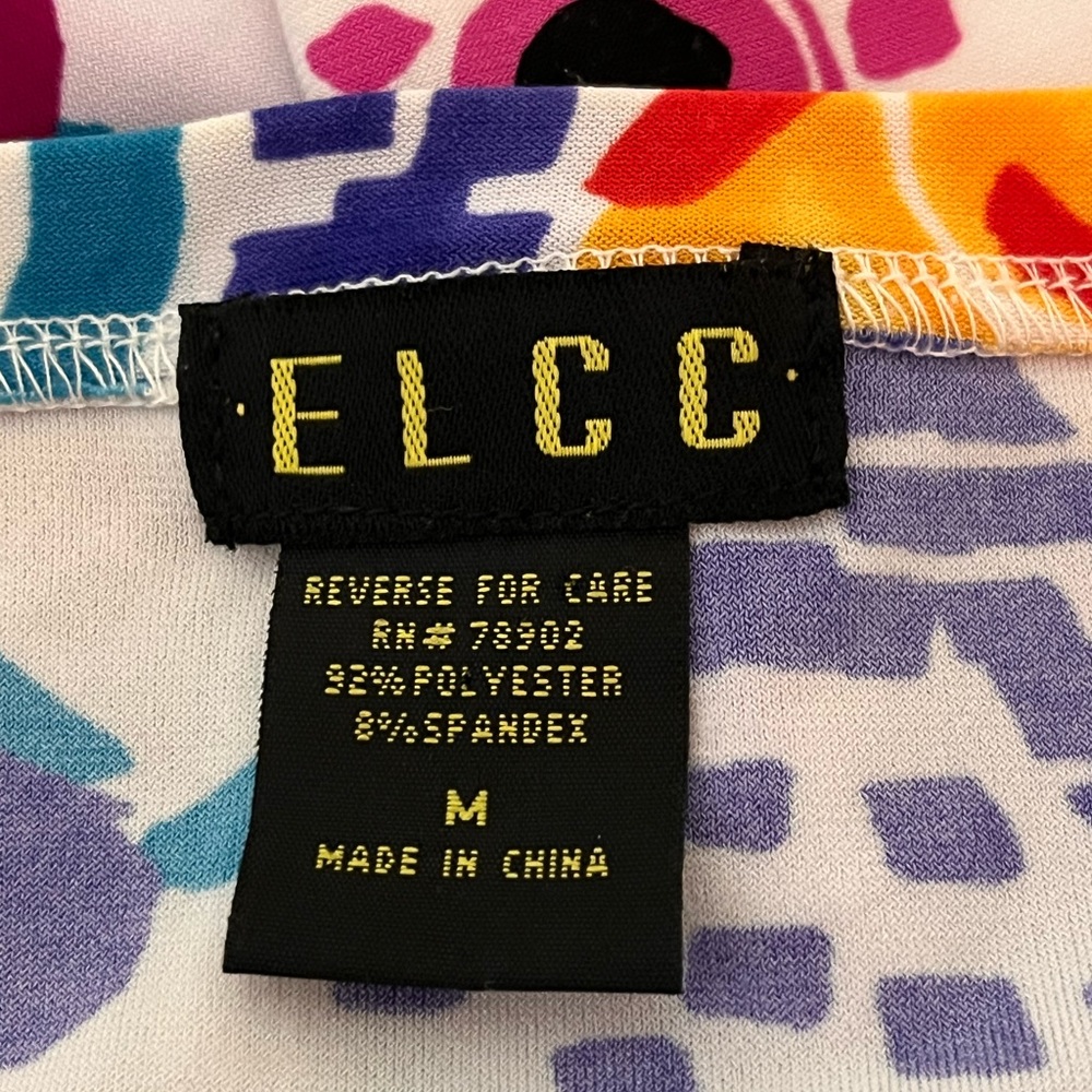 ELCC  Blouse‎ Size Medium Multi Color Floral - Picture 8 of 9